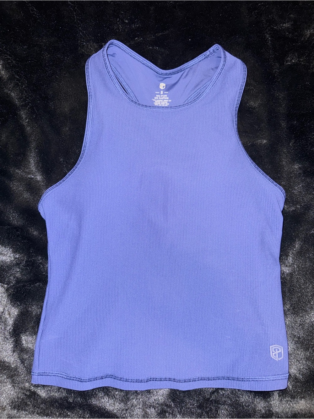 Born Primitive Women’s Blue Racerback Top with Built in Shelf Bra